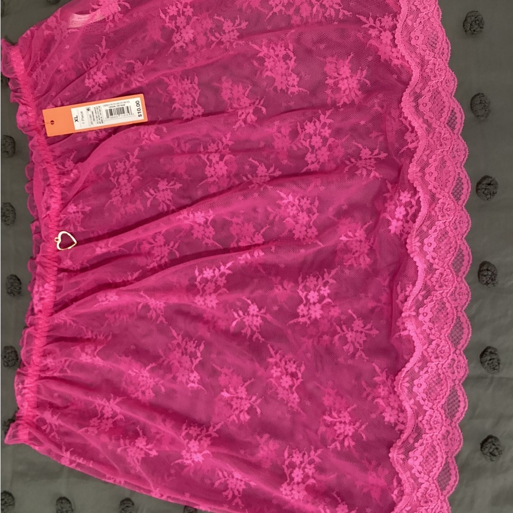 Colsie Pink Lace Mini Skirt